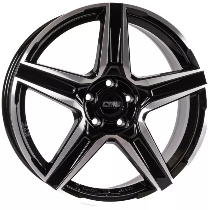 CMS WHEELS C34 ZWART GEPOLIJST 4250314140732